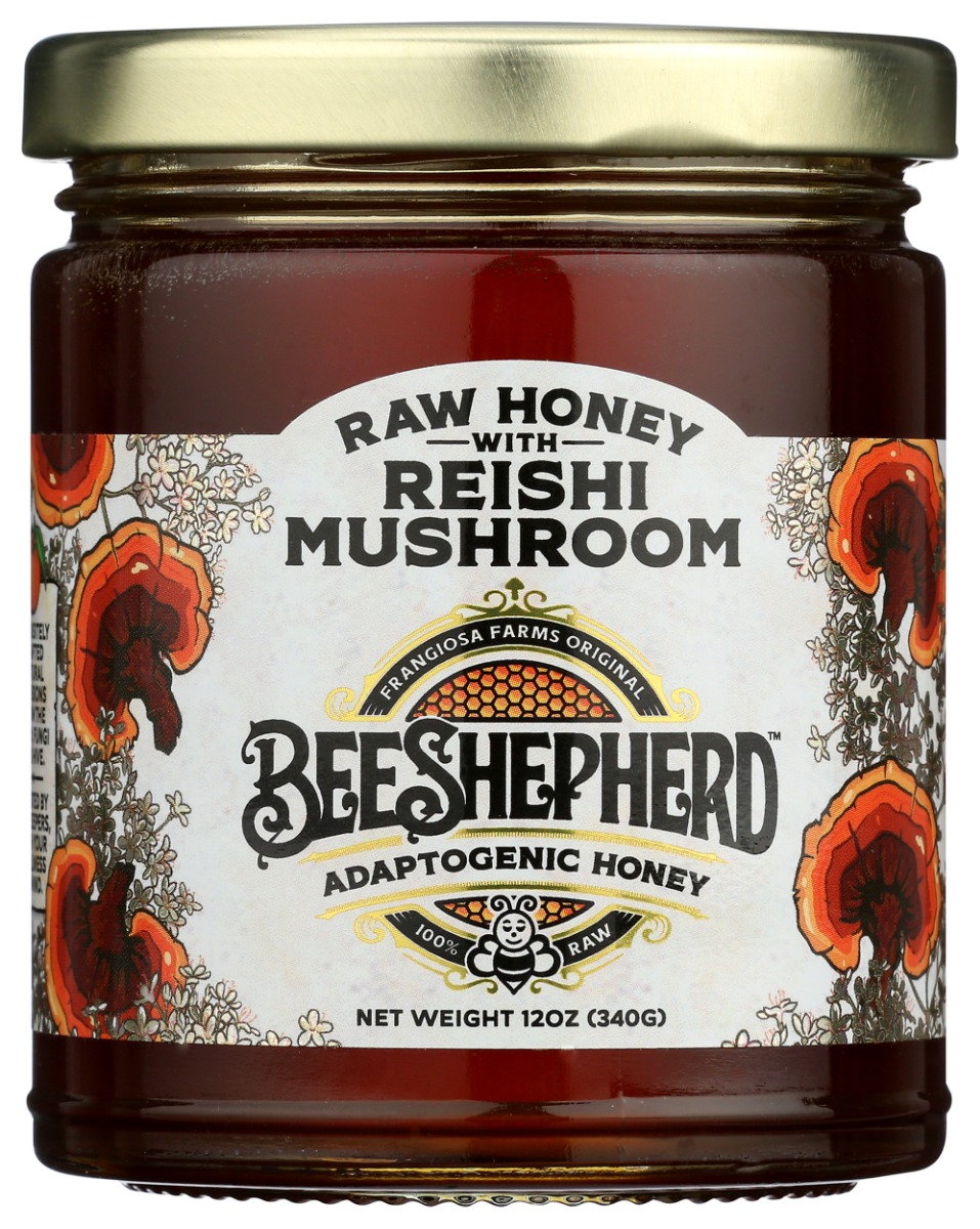 Picture of Bee Shepherd KHRM02304655 12 oz Reishi Mushroom Raw Honey