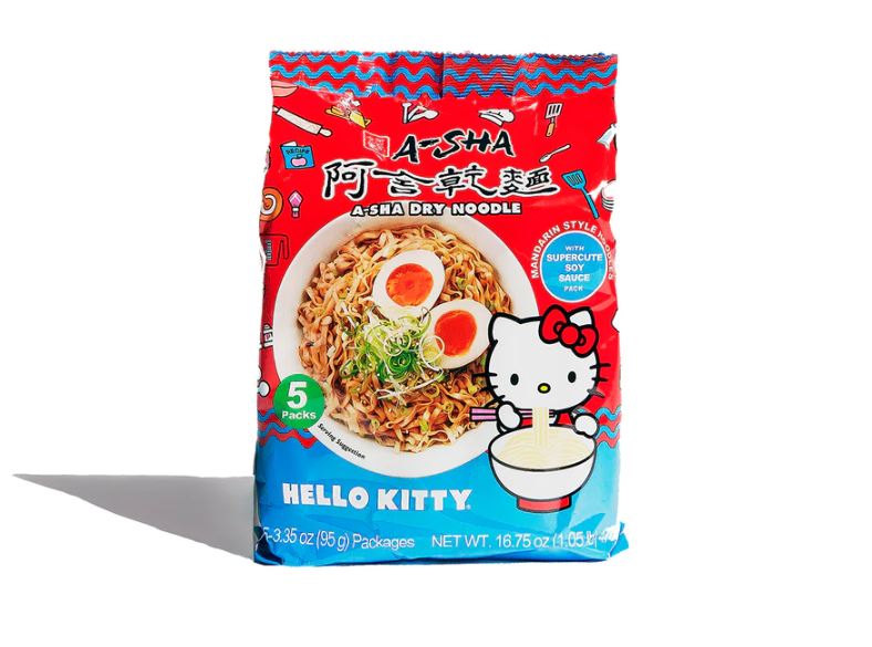 Picture of Asha KHCH02203041 16.75 oz Hello Kitty Mandarin Supercute Soy Sauce Flavor Noodles