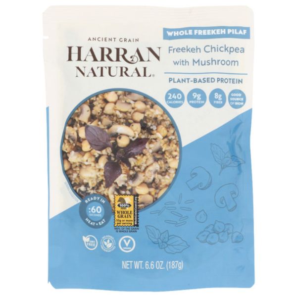 Picture of Harran Natural KHRM02302787 6.6 oz Pilaf Whole Freekeh Chickpea Mushroom Rice