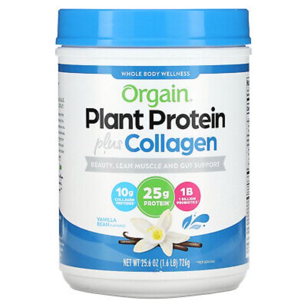 Picture of Orgain KHCH02205124 25.6 oz Vanilla Plant Protein Plus Collagen