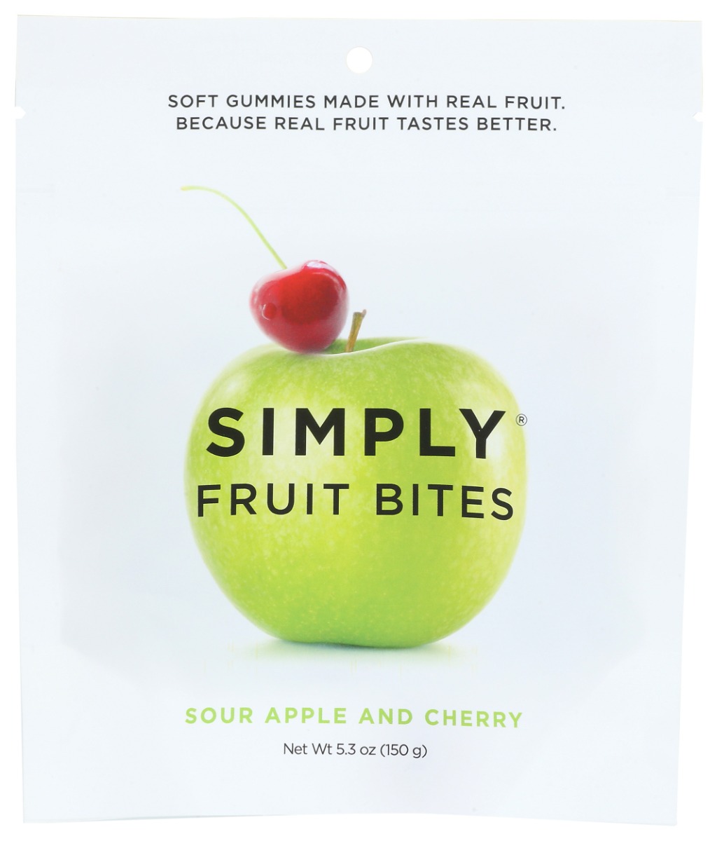 Picture of Simplygum KHCH02300864 5.3 oz Apple & Cherry Sour Fruit Bites