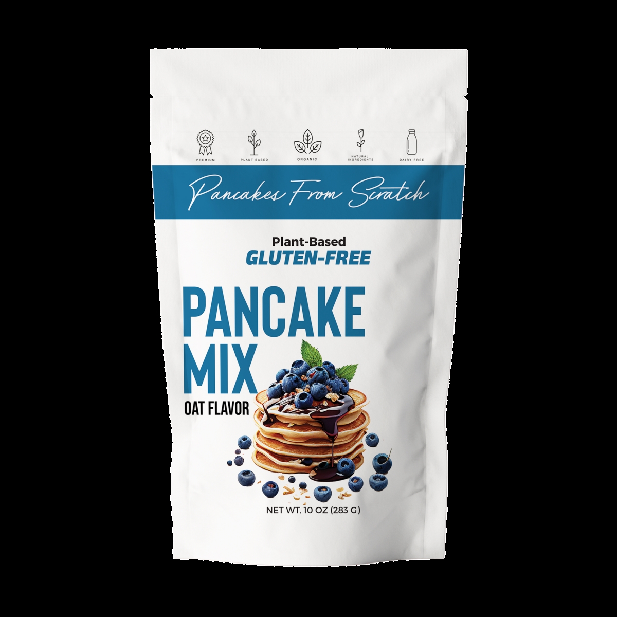 Picture of Pancakes From Scratch KHLV02209329 10 oz Vegan Gluten Free Oat Pancake & Waffle Mix