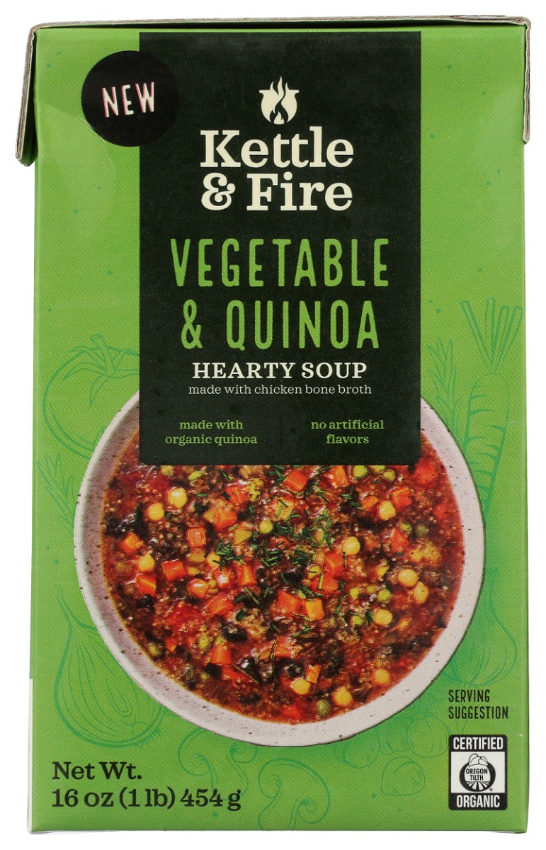 Picture of Kettle & Fire KHLV02303274 16 oz Vegetable & Quinoa Soup