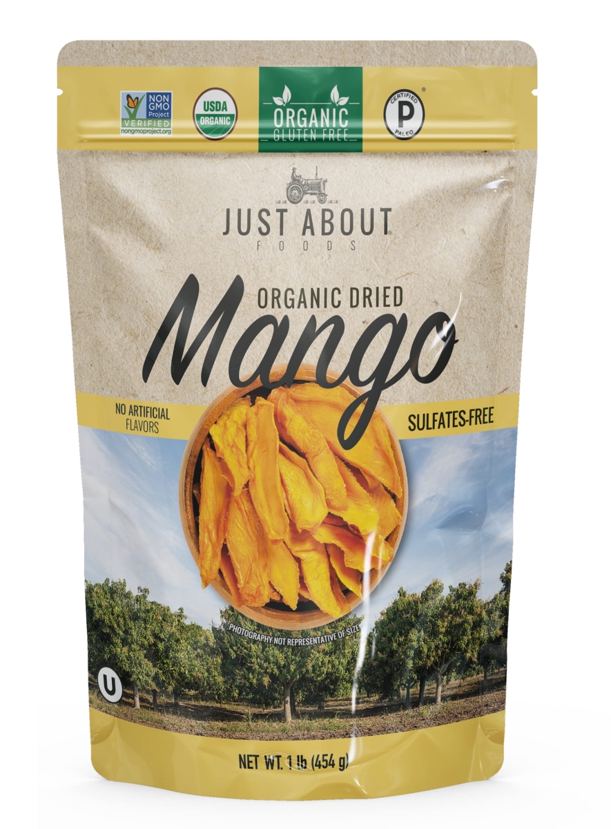 Picture of Just About Foods KHRM02305044 4 oz Organic Dried Mango Pieces