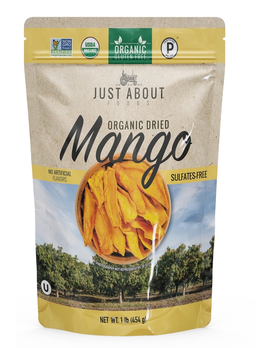 Picture of Just About Foods KHRM02305045 3.5 oz Organic Dried Mango Spicy Pieces
