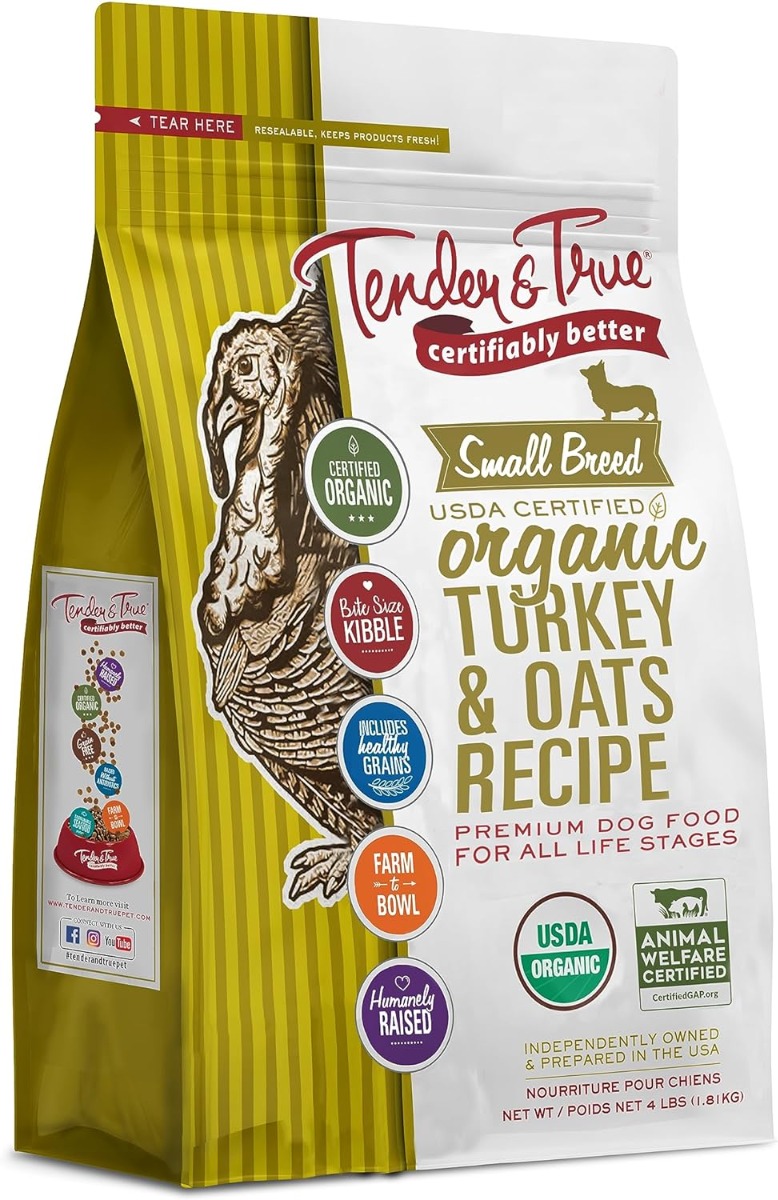 Picture of Tender & True KHCH02310878 4 lbs Small Breed Turkey & Oats Dry Dog Food