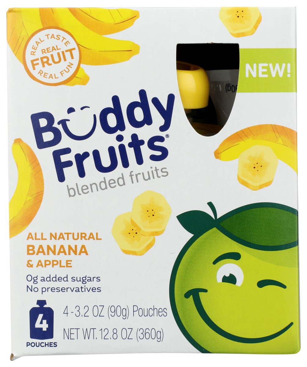 Picture of Buddy Fruits KHLV02306803 12.8 oz Banana & Apple 4 Pouches Blended Fruit