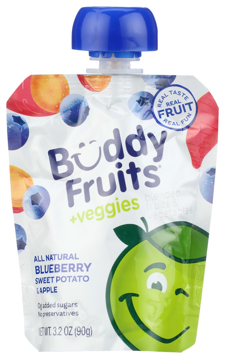 Picture of Buddy Fruits KHLV02306742 3.2 oz Blueberry&#44; Sweet Potato & Apple Blended Fruits & Vegetables