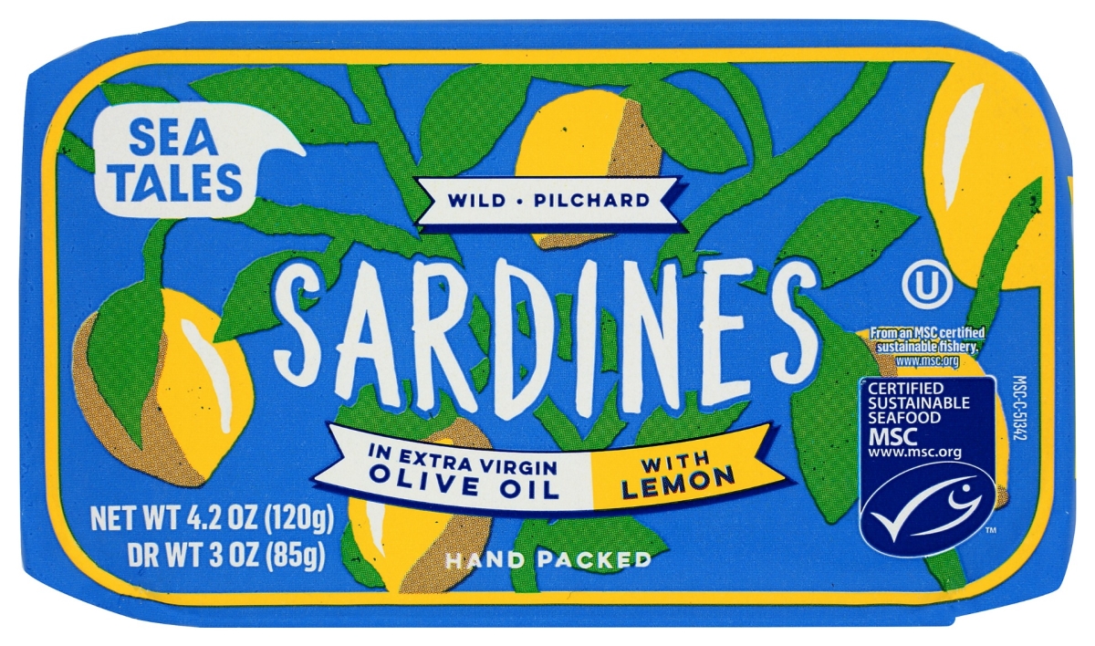 Picture of Sea Tales KHCH02300447 4.2 oz Sardines Olive Oil with Lemon