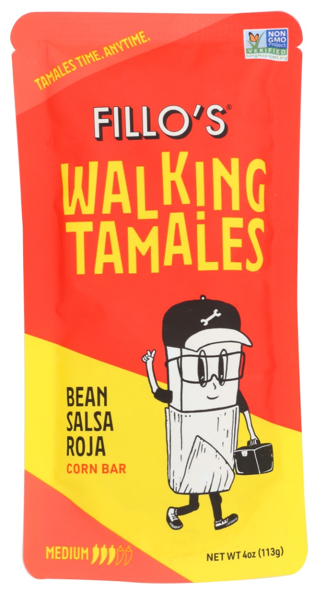 Picture of Fillos KHCH02202667 4 oz Walking Tamales Bean Salsa Roja Pouch