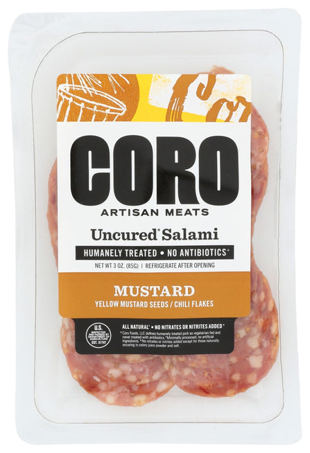 Picture of Coro Foods KHLV02310942 3 oz Mustard Salami Sliced Meat Pack