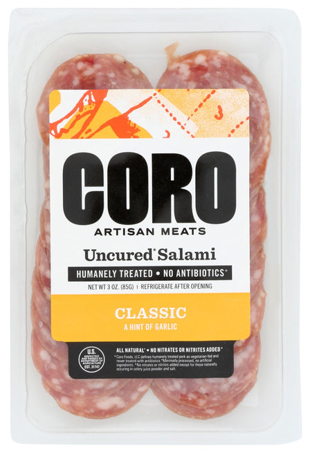 Picture of Coro Foods KHLV02310937 3 oz Classic Salami Sliced Meat Pack