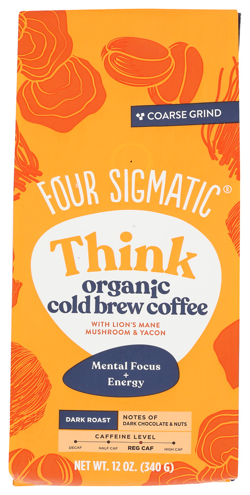 Picture of Four Sigmatic KHCH02311259 12 oz Think Cold Brew Ground Coffee Bag