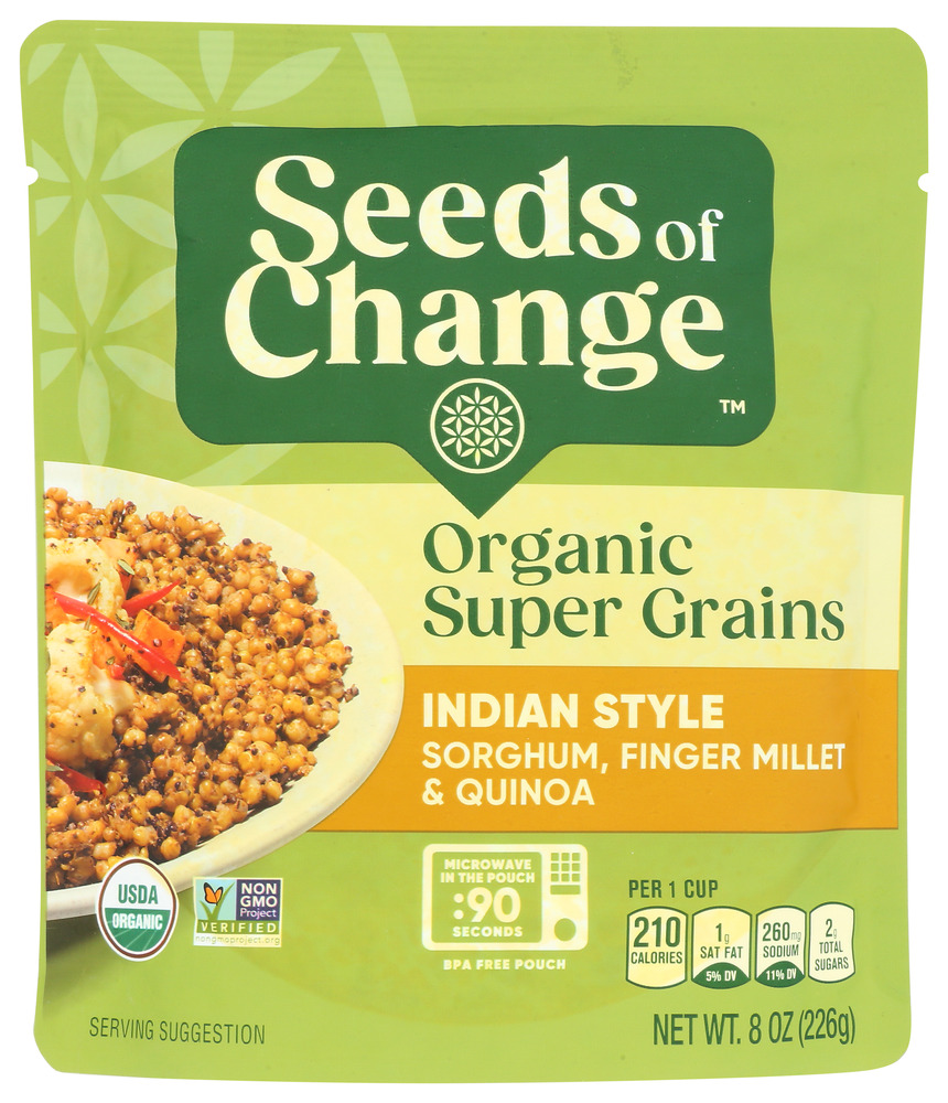 Picture of Seeds of Change KHCH02310135 8 oz Organic Super Grains Indian Style