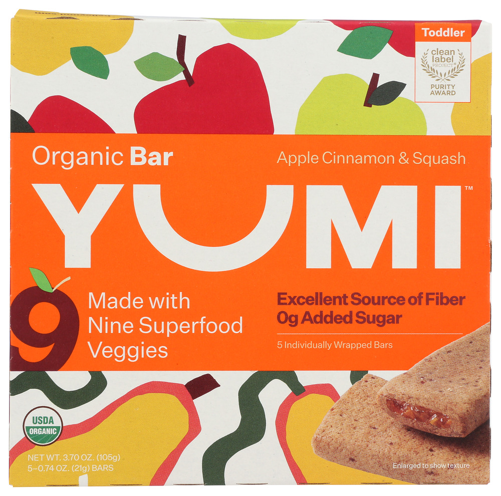 Picture of Yumi KHCH02312956 3.7 oz Apple Cinnamon & Squash Organic Bar