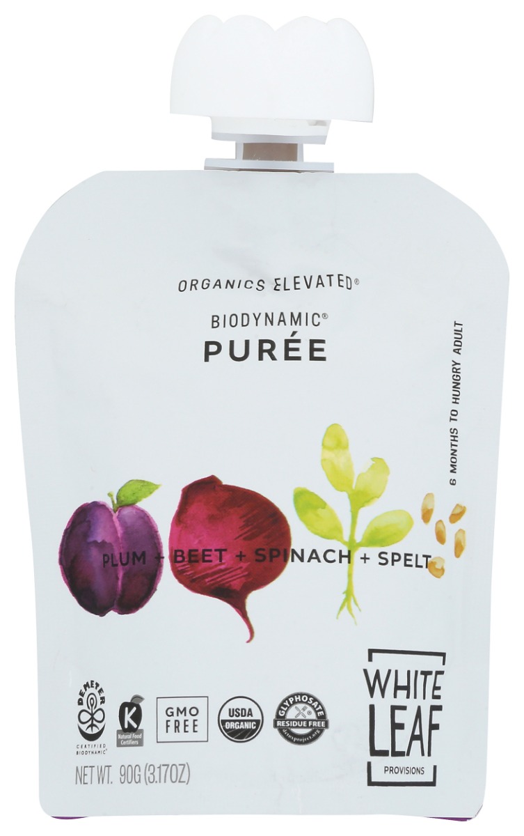 Picture of White Leaf Provisions KHLV02309952 90 g Plum Beet Spinach Spelt Baby Food