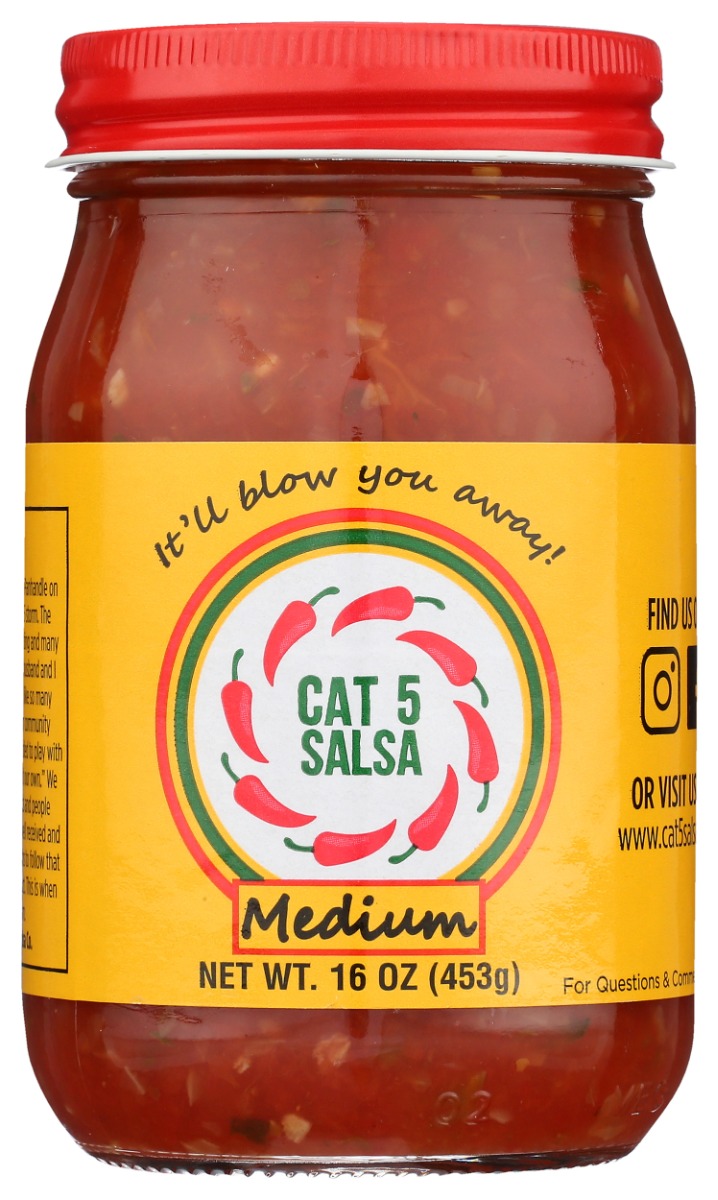 Picture of Cat 5 Salsa KHLV02312986 16 oz Medium Salsa