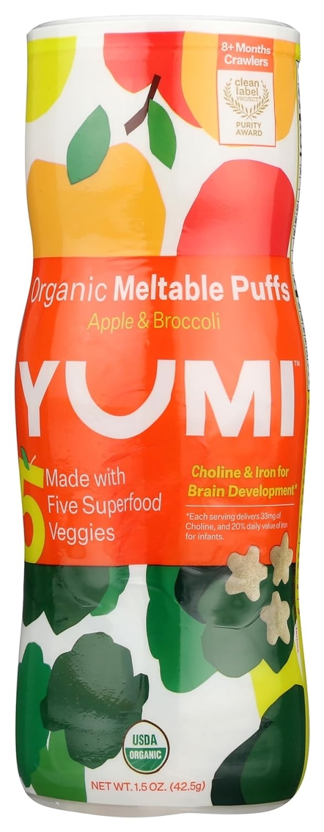 Picture of Yumi KHCH02312983 1.5 oz Apple Broccoli Organic Meltable Puff