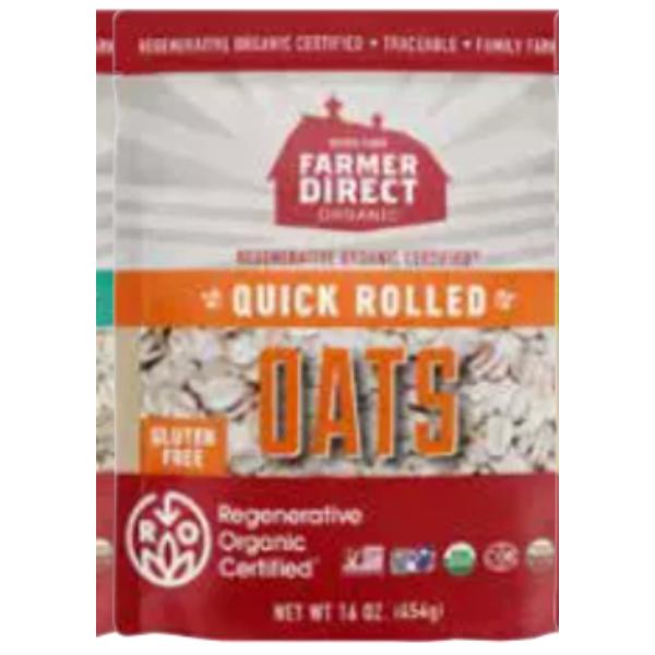 Picture of Farmer Direct Organic KHLV02311593 16 oz Quick Rolled Roc Oats