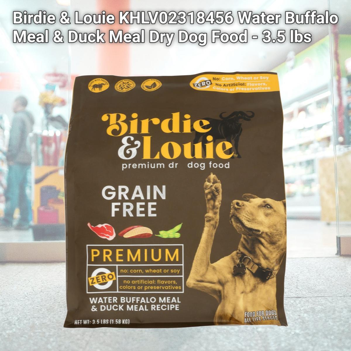 Picture of Birdie & Louie KHLV02318456 Water Buffalo Meal & Duck Meal Dry Dog Food - 3.5 lbs