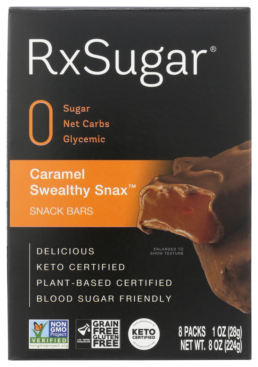 Picture of RX Sugar KHCH02314419 Caramel Swealthy Snax Bar - 8 oz - Pack of 6