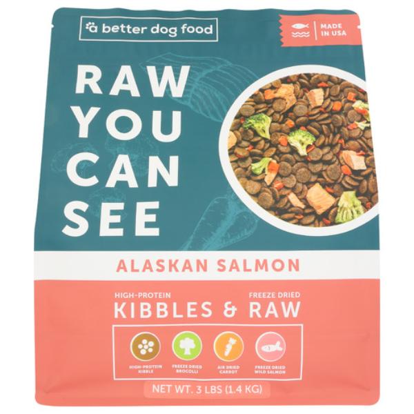 Picture of A Better Treat KHCH02318572 3 lbs Kibbles & Raw Alaskan Salmon Dog Food