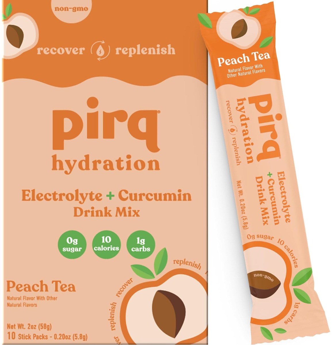 Picture of Pirq KHLV02308996 Peach Tea Hydration Drink Mix&#44; Pack of 10