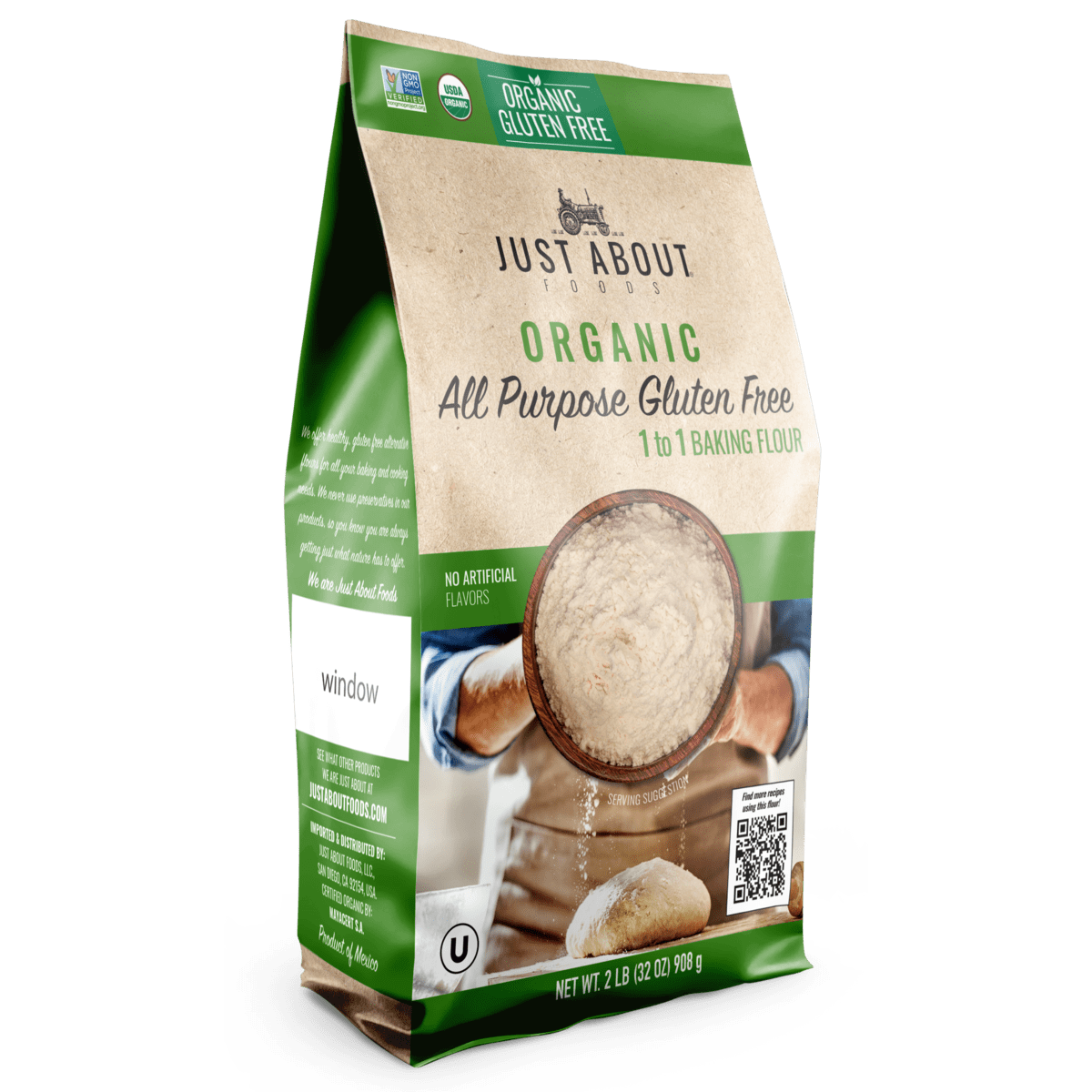 Picture of Just About Foods KHCH02314975 Organic All Purpose Flour - 2 lbs