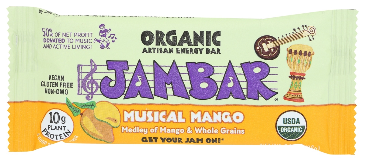 Picture of Jambar KHCH02206876 Organic Musical Mango Energy Bar - 2.12 oz