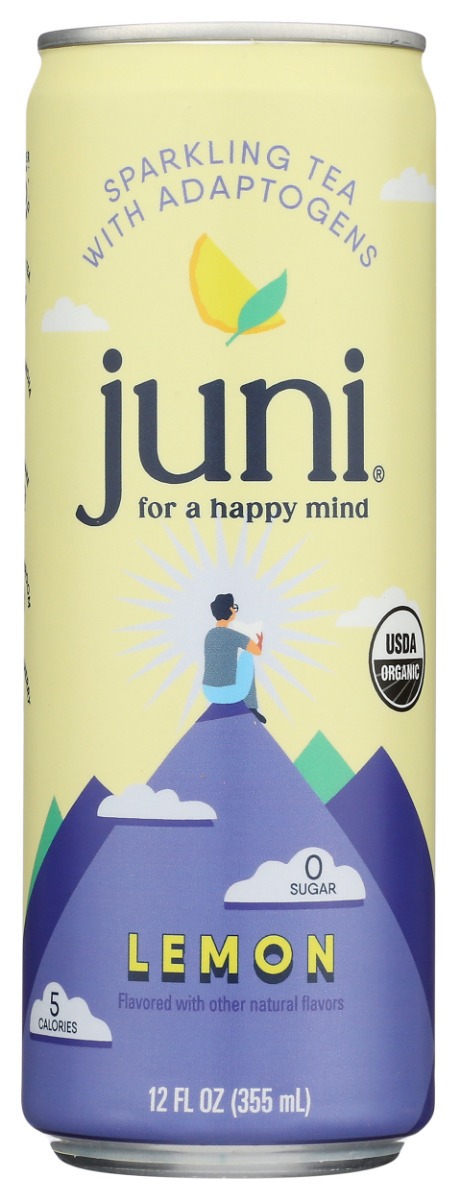 Picture of Juni KHLV02316086 Lemon Sparkling Tea with Adaptogens - 12 fl oz