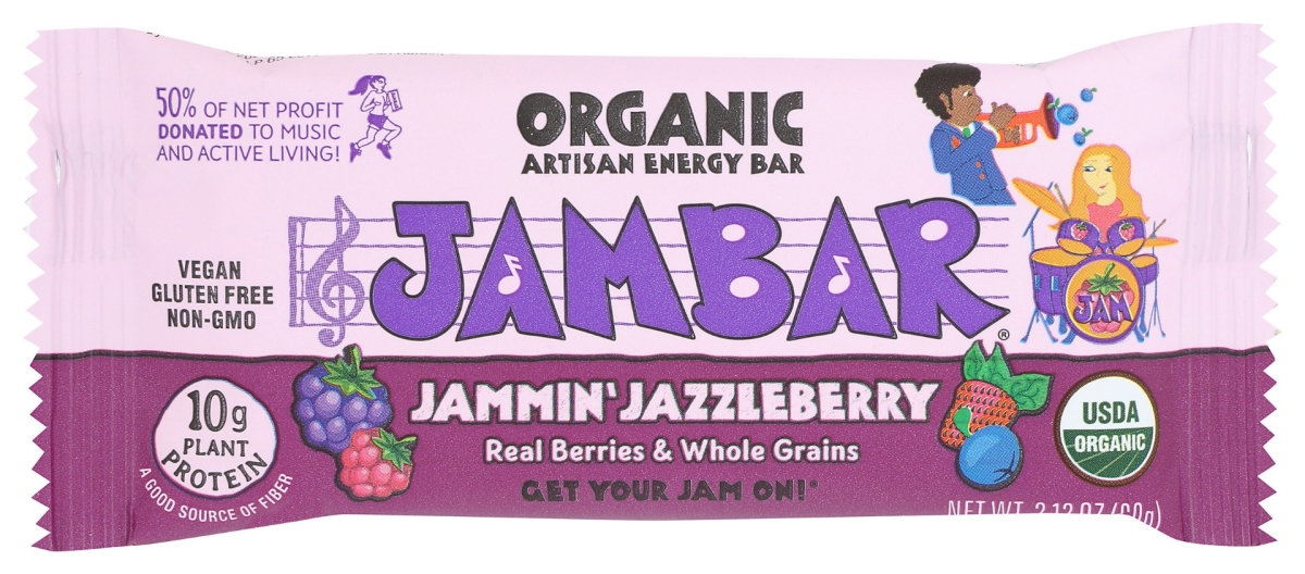 Picture of Jambar KHCH02206878 Organic Jammin Jazzleberry Energy Bar - 2.12 oz