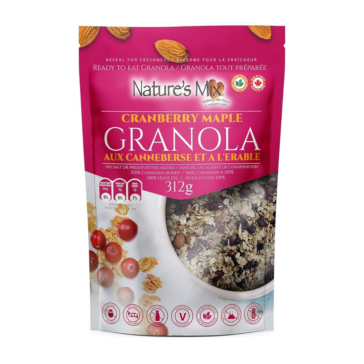 KHRM02319733 Granola Cranberry Maple - 11 oz -  Natures Mix