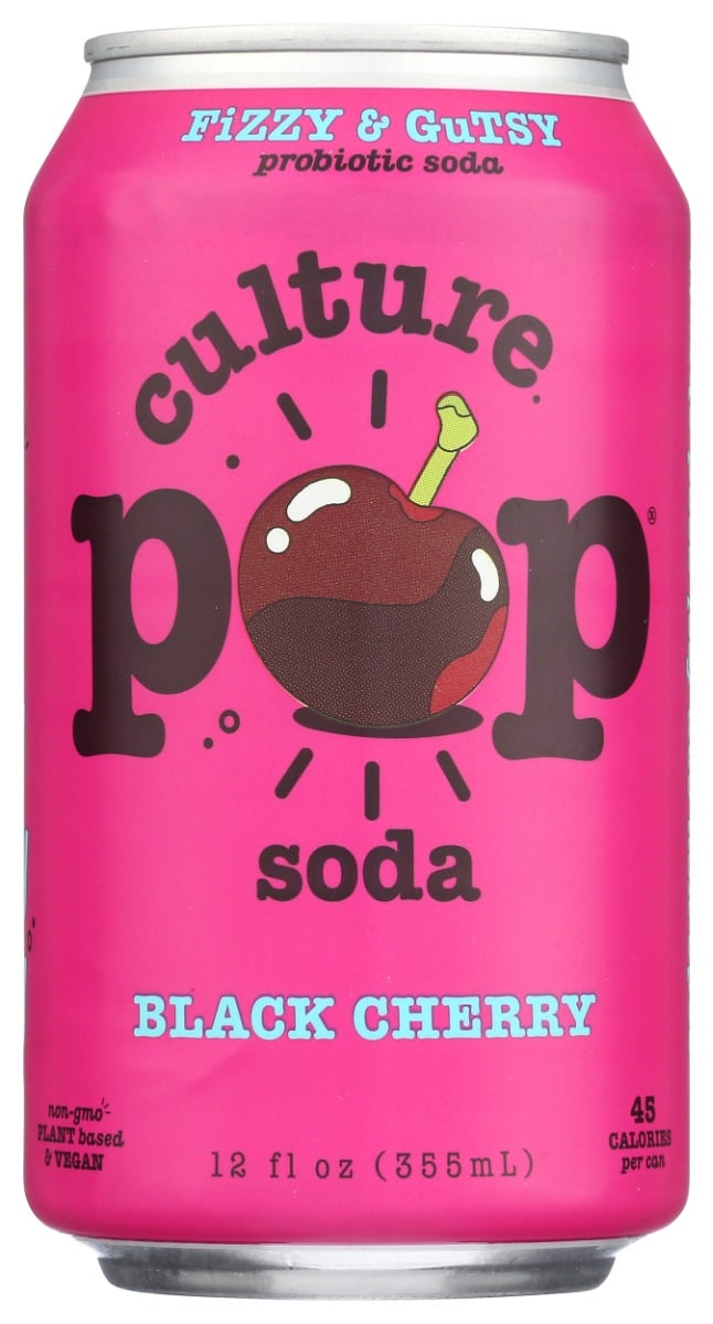 KHCH02401020 12 fl oz Black Cherry Probiotic Soda -  Culture Pop