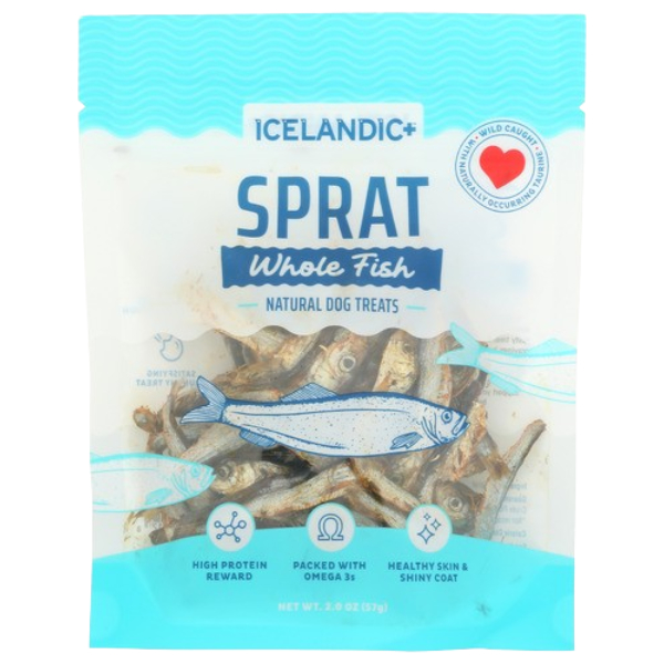 Picture of Icelandic Plus KHLV02410795 2 oz Sprat Whole Fish Dog Treats