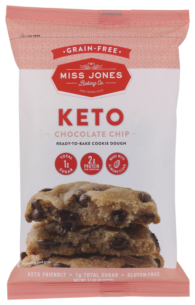 Picture of Miss Jones Baking KHCH00384927 11.84 oz Keto Ready to Bake Dough Chocolate Chip