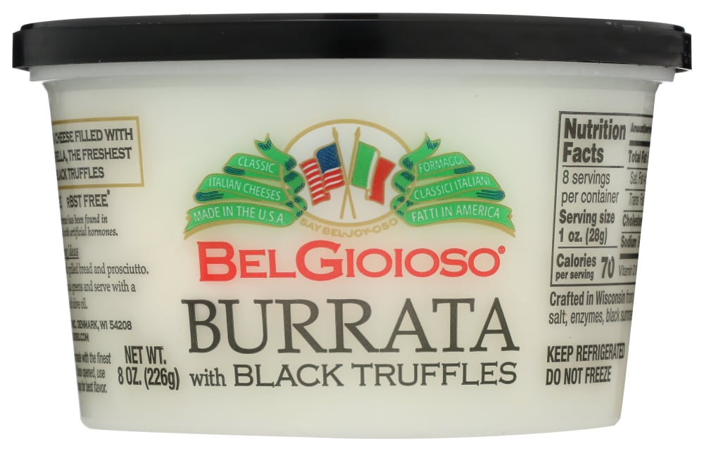 Picture of Belgioioso KHCH00288021 8 oz Burrata Black Truffle Cheese