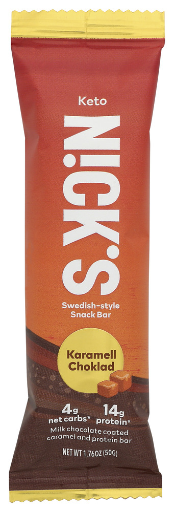Picture of Nicks KHCH00396541 1.76 oz Karamel Choklad Keto Swedish Style Snack Bar