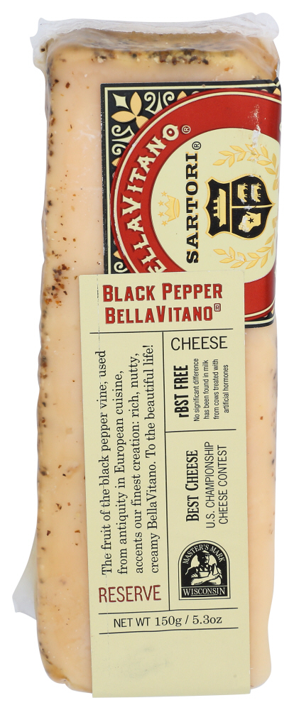 Picture of Sartori KHCH00377307 5.3 oz Black Pepper Bellavitano Cheese