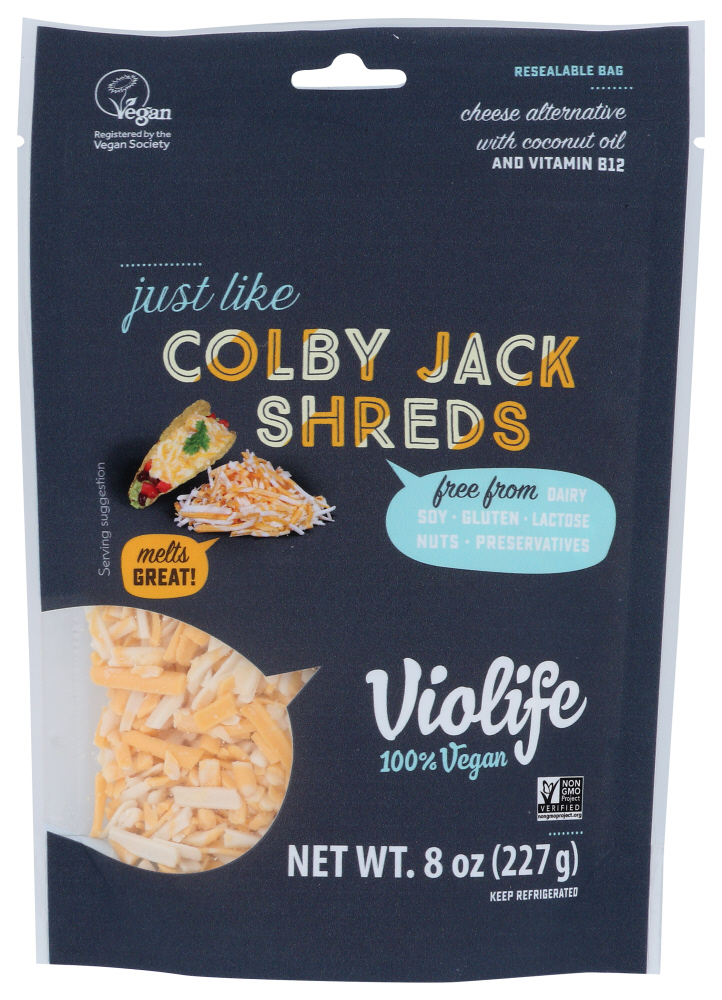 Picture of Violife KHCH00359665 8 oz Vegan Colby Jack Cheese Shreds
