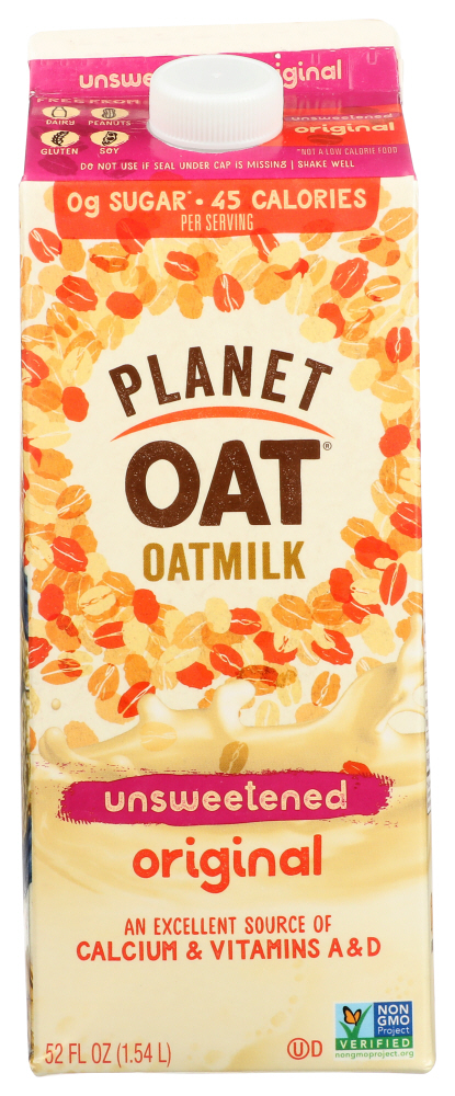 Picture of Planet Oat KHCH00378998 52 oz Unsweetened Original Oatmilk