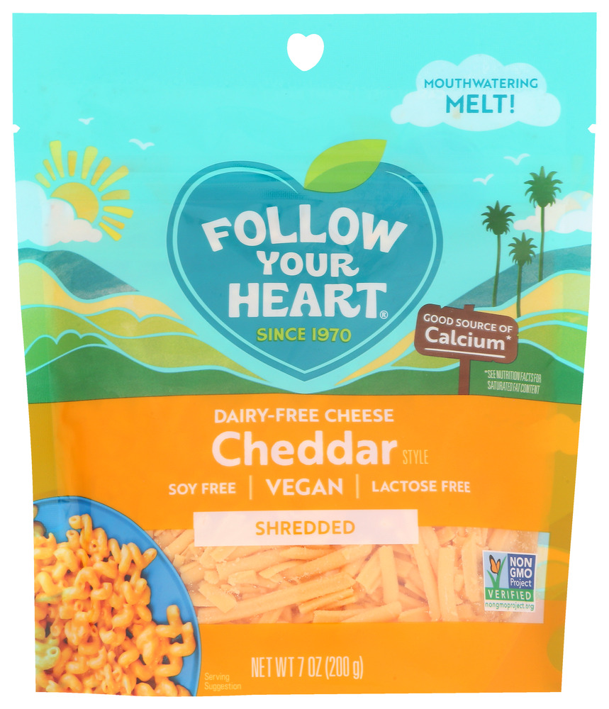 Picture of Follow Your Heart KHCH00379372 7 oz Dairy Free Finely Cheddar Shredded