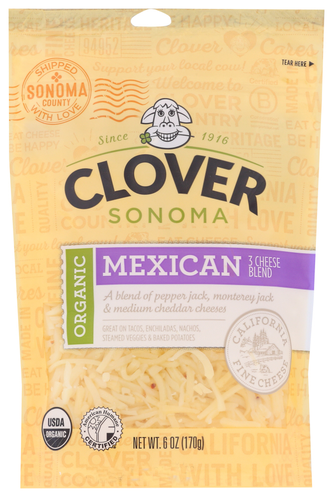 Picture of Clover Sonoma KHCH00372846 6 oz Mexican Three Cheese Blend
