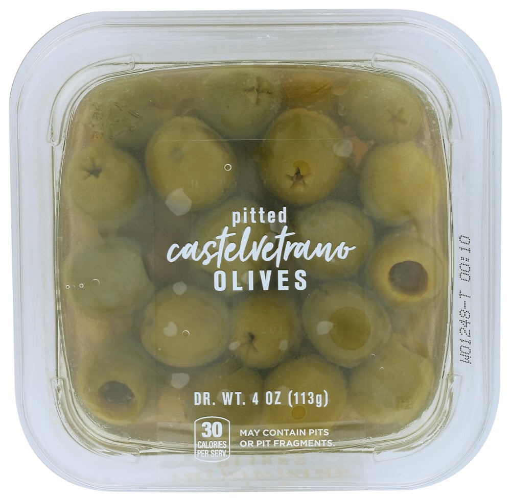 Picture of Delallo KHCH00364385 4 oz Pitted Castelvetrano Olives