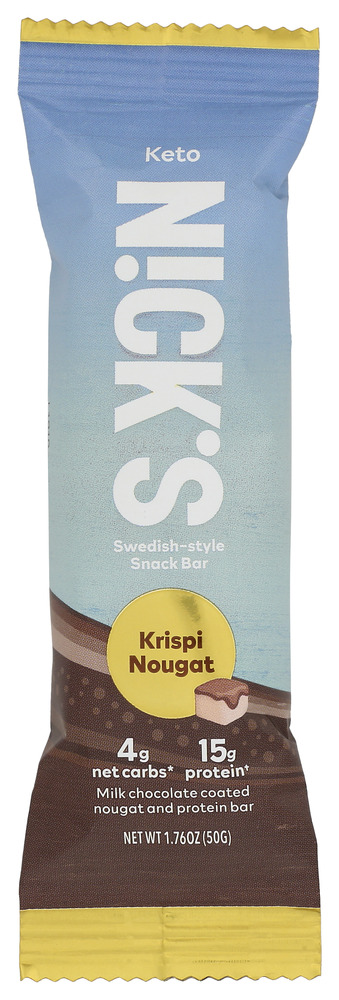 Picture of Nicks KHCH00396542 1.76 oz Krispi Nougat Keto Swedish Style Snack Bar