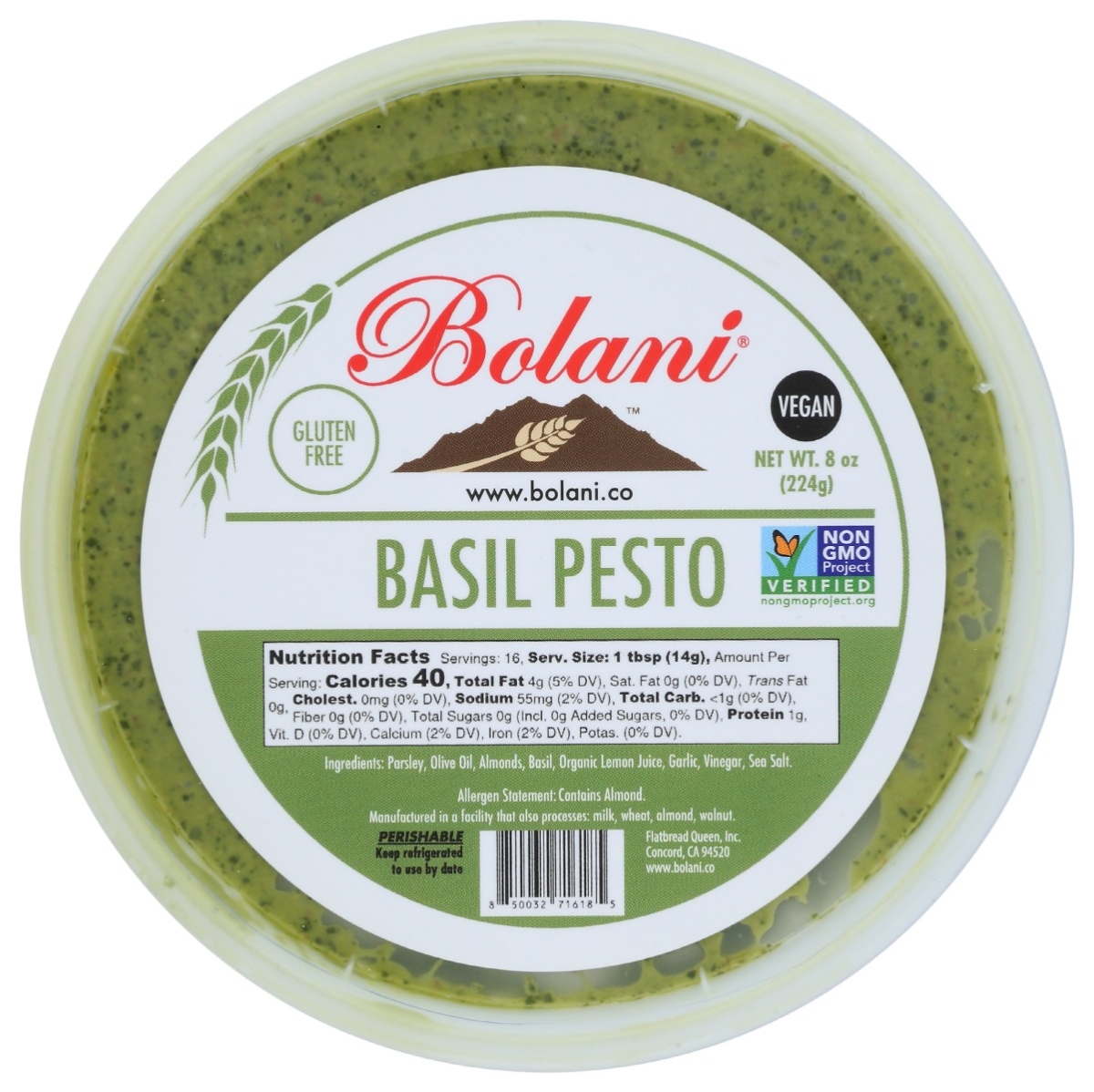 Picture of Bolani KHCH00387655 8 oz Basil Pesto