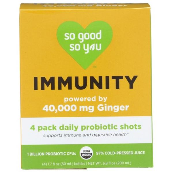 Picture of So Good So You KHCH00390735 6.8 oz Immunity Shot Juice&#44; Pack of 4