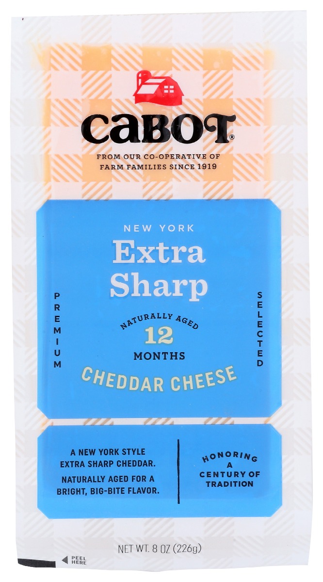 Picture of Cabot KHCH00256145 8 oz   York Extra Sharp Yellow Cheddar Cheese