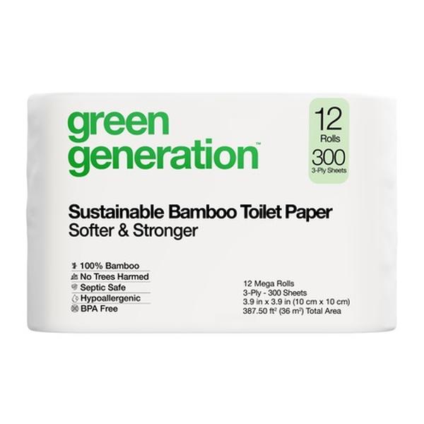 Picture of Green Generation KHLV02410842 Bamboo Toilet Paper&#44; 12 Rolls