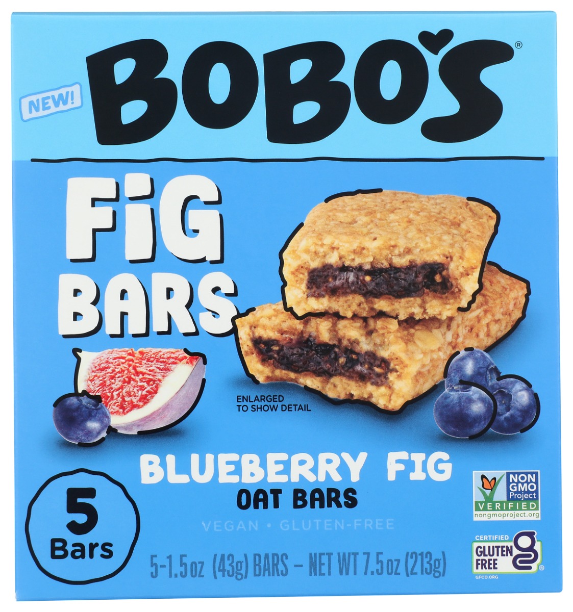 Picture of Bobos Oat Bars KHCH02415456 7.5 oz Blueberry Fig Bars