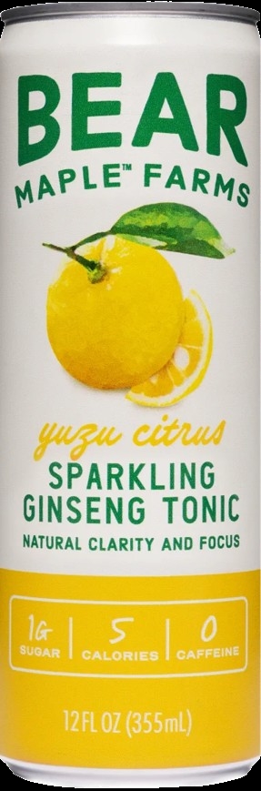 Picture of Bear Maple KHCH02418942 12 fl oz Yuzu Citrus Sparkling Ginseng Tonic